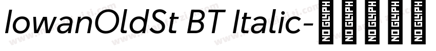 IowanOldSt BT Italic字体转换